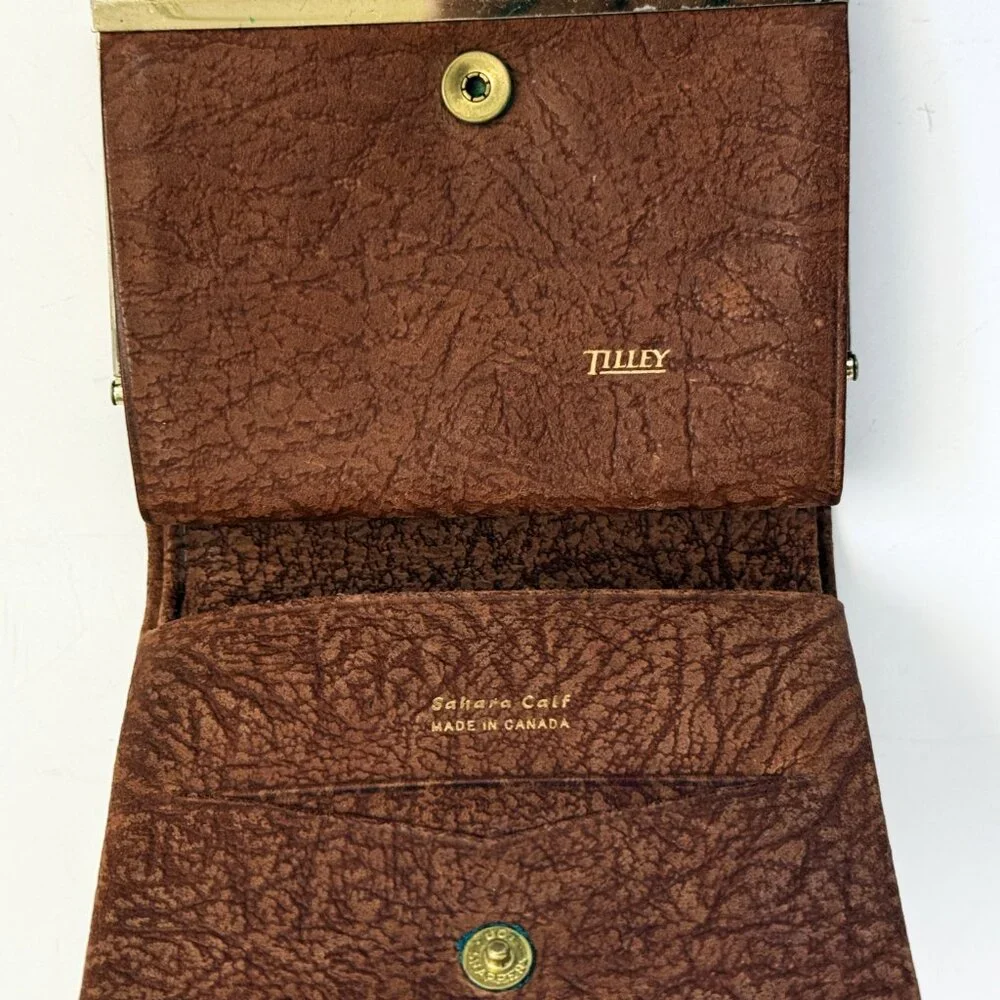 Tilley Men's Wallet Brown leather folding wallet